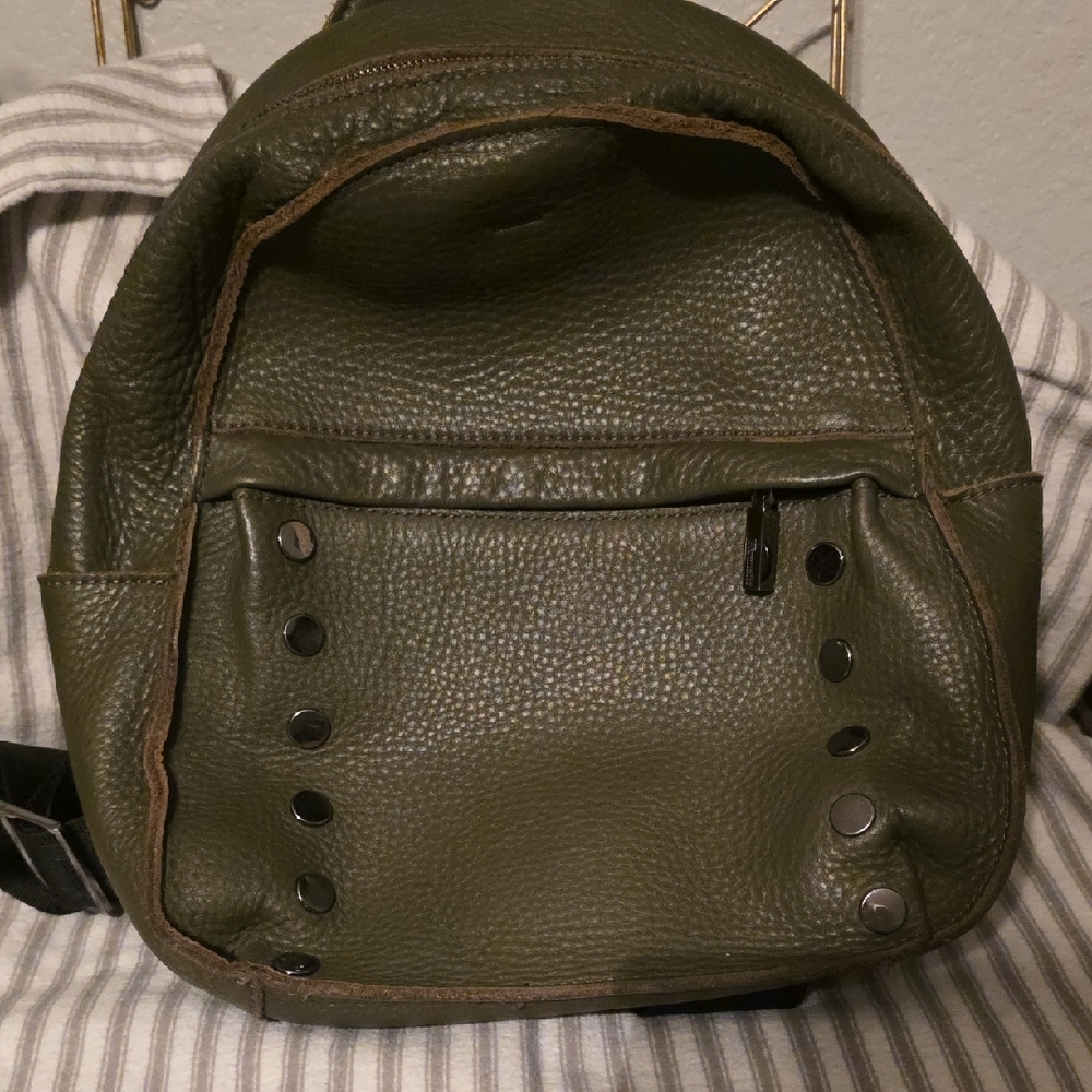 Hammitt Olive Leather Backpack